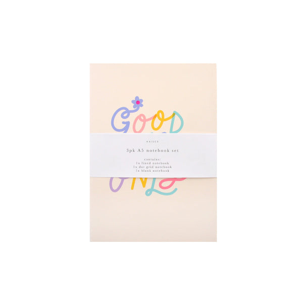 kaisercraft 3Pk A5 Notebook Set - Good Vibes