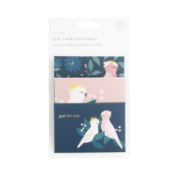 kaisercraft 3Pk Gift Card Envelopes - Bird Song