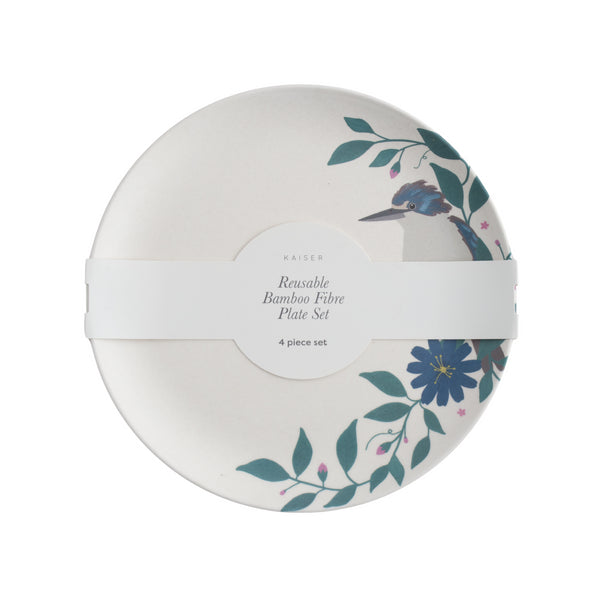 kaisercraft 4Pk Bamboo Plate - Kingfisher