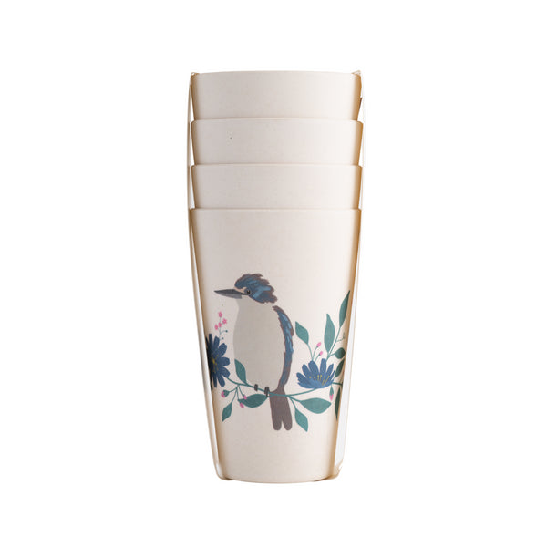 kaisercraft 4Pk Bamboo Tumbler - Kingfisher