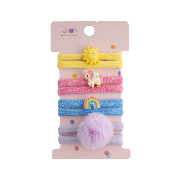 kaisercraft 4Pk Novelty Flat Hair Tie Set - Sun