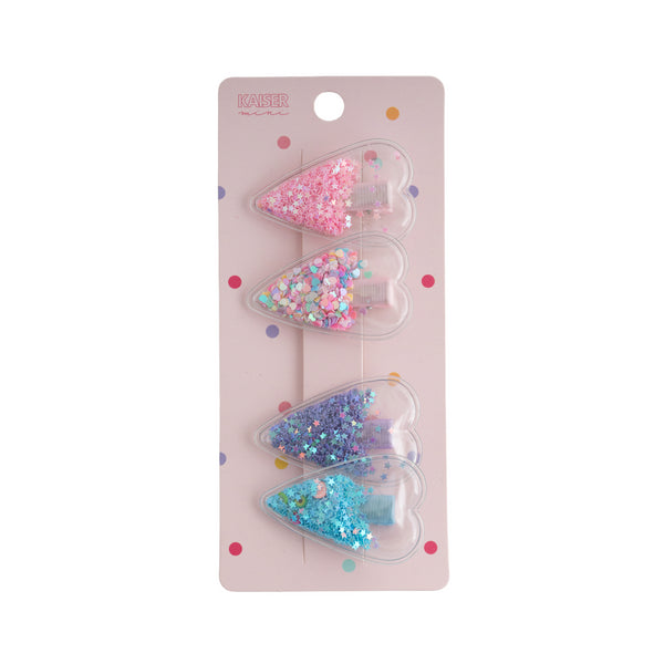 kaisercraft 4pk Sprinkle Clip Set - Oval Heart