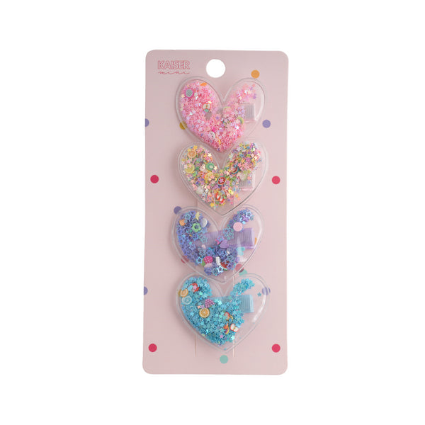 kaisercraft 4pk Sprinkle Clip Set - Round Heart