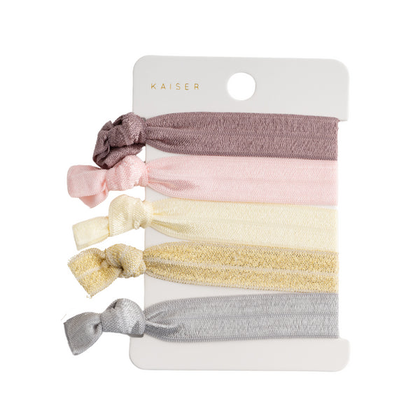 kaisercraft 5Pk Knot Hair Ties - Mulberry