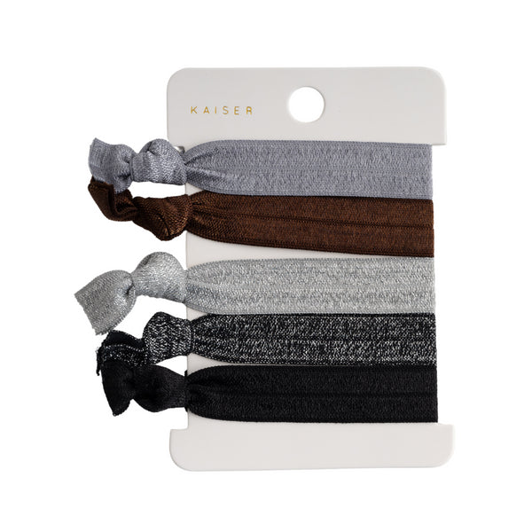 kaisercraft 5Pk Knot Hair Ties - Neutral