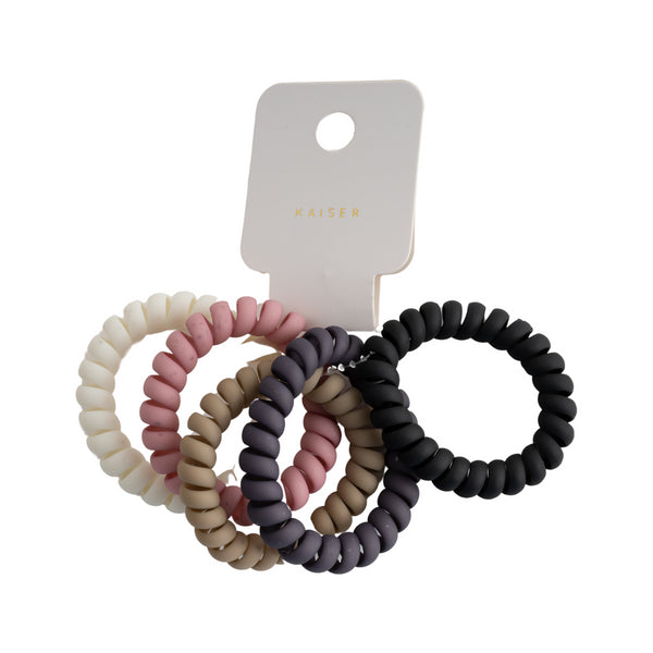 kaisercraft 5Pk Matte Spiral Hair Ties