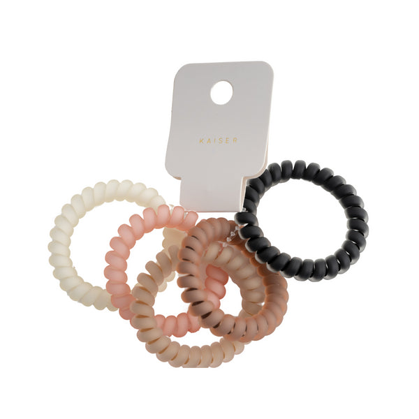 kaisercraft 5Pk Opaque Spiral Hair Ties