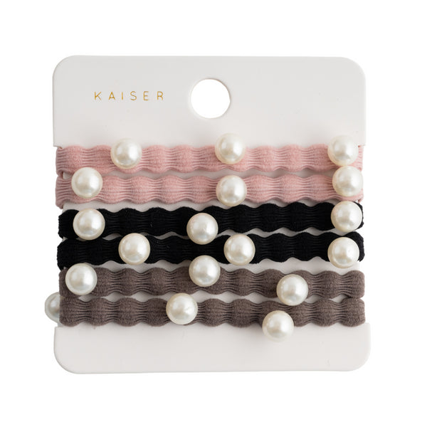 kaisercraft 6Pk Pearl Hair Ties