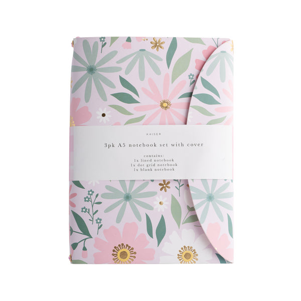 kaisercraft A5 3Pk Notebook With Cover - Blossom