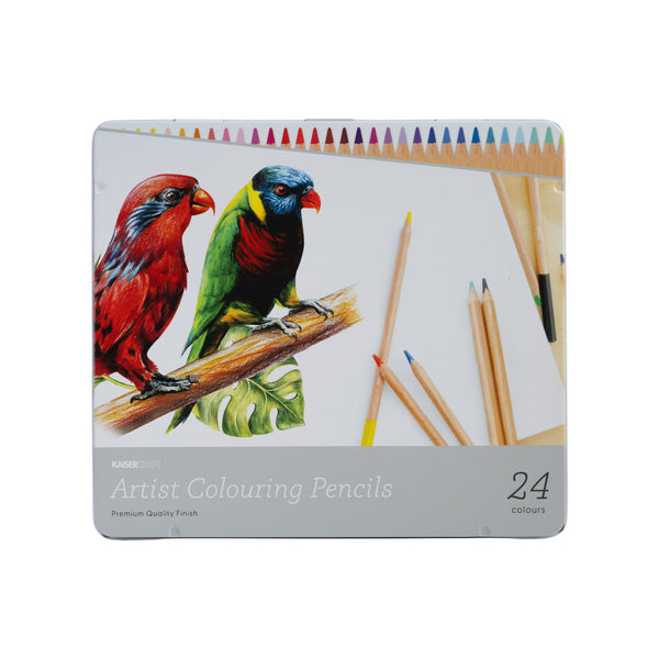 kaisercraft Artist Coloured Pencils 24pc Tin
