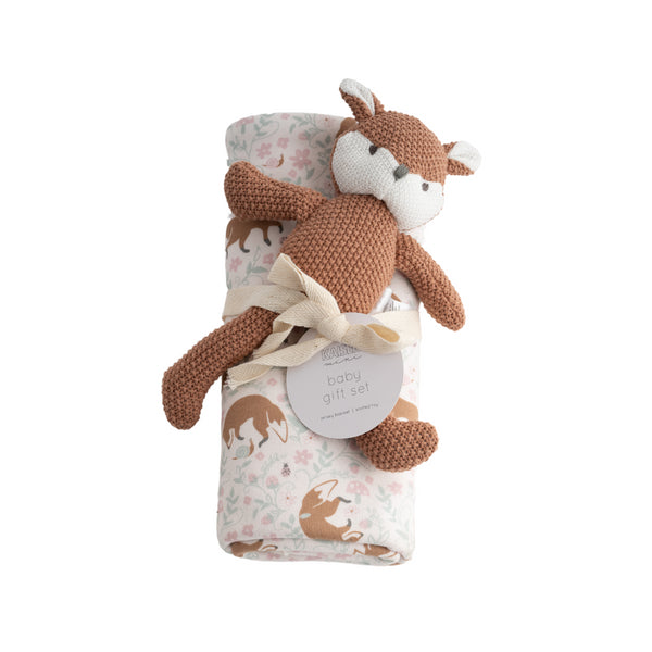 kaisercraft Baby Jersey Blanket & Toy Gift Set - Fox