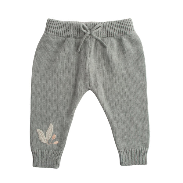 kaisercraft Baby Knit Jogger - DUSTY BLUE Size 6-12M