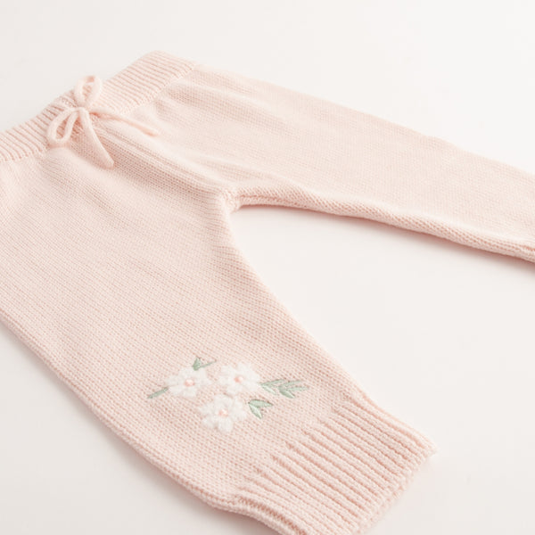 Kaisercraft Baby Knit Jogger - PASTEL PINK Size 0-6M