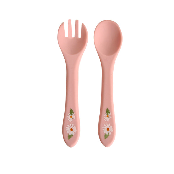 kaisercraft Baby Silicone Cutlery Set - Daisy