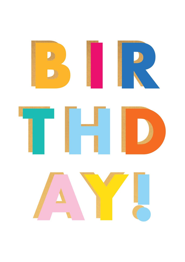 kaisercraft Birthday Card - BIRTHDAY TYPE