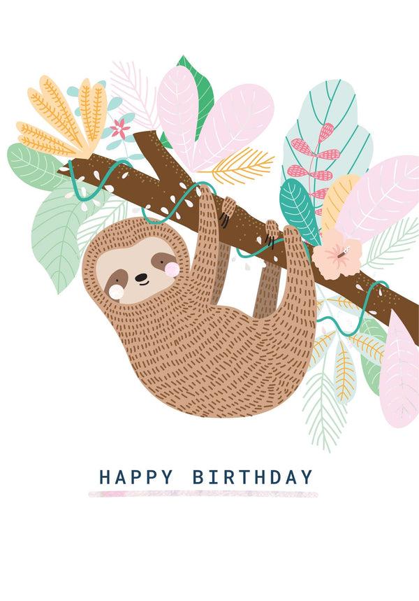 kaisercraft Birthday Card - Mrs Sloth