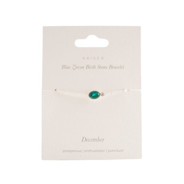 kaisercraft Birthstone Bracelet Silver - December