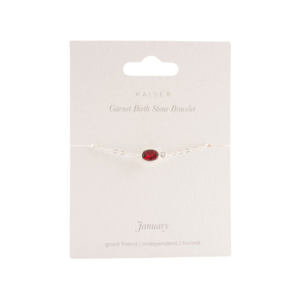 kaisercraft Birthstone Bracelet Silver - January