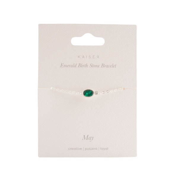 kaisercraft Birthstone Bracelet Silver - May