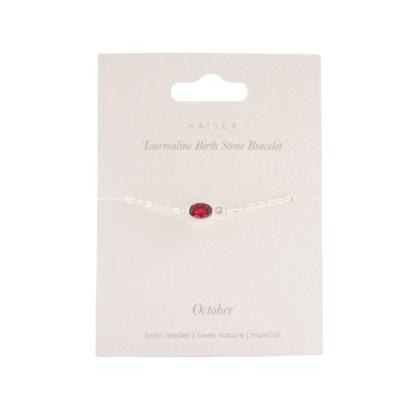 kaisercraft Birthstone Bracelet Silver - October