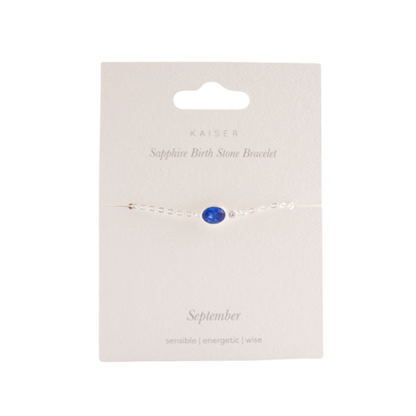 kaisercraft Birthstone Bracelet Silver - September