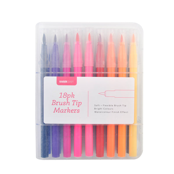 kaisercraft Brush Tip Markers 18pk