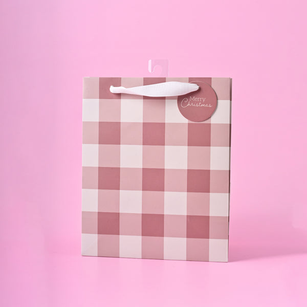 Kaisercraft Chistmas Small Gift Bag - Berry Gingham