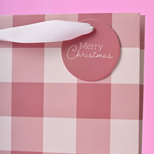 Kaisercraft Chistmas Small Gift Bag - Berry Gingham