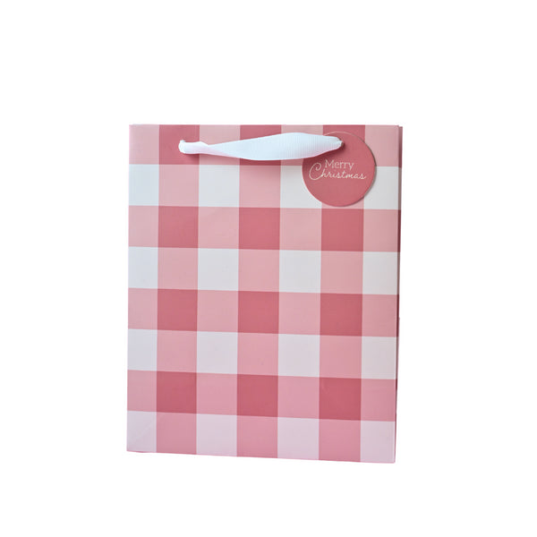 kaisercraft Chistmas Small Gift Bag - Berry Gingham