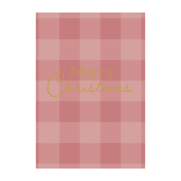 kaisercraft Christmas Greeting Card -Berry Gingham