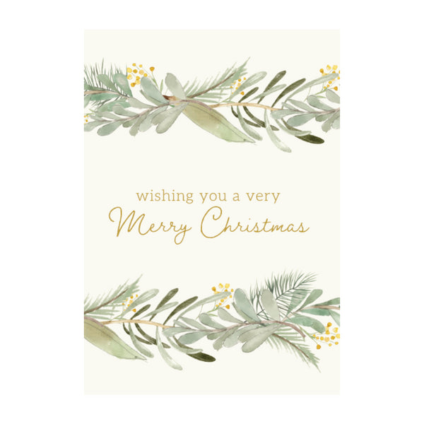 kaisercraft Christmas Greeting Card - Leafy Laural