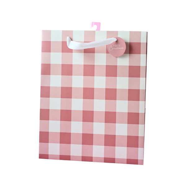 kaisercraft Christmas Large Gift Bag - Berry Gingham