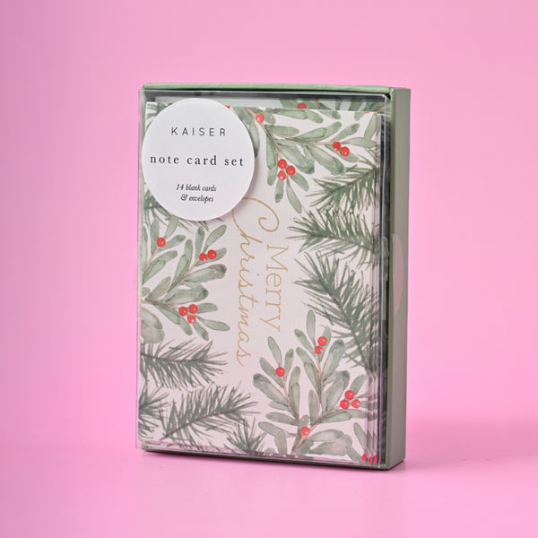 Kaisercraft Christmas Notecard Set - Foliage