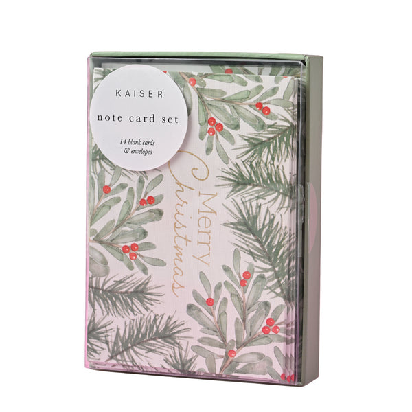 kaisercraft Christmas Notecard Set - Foliage