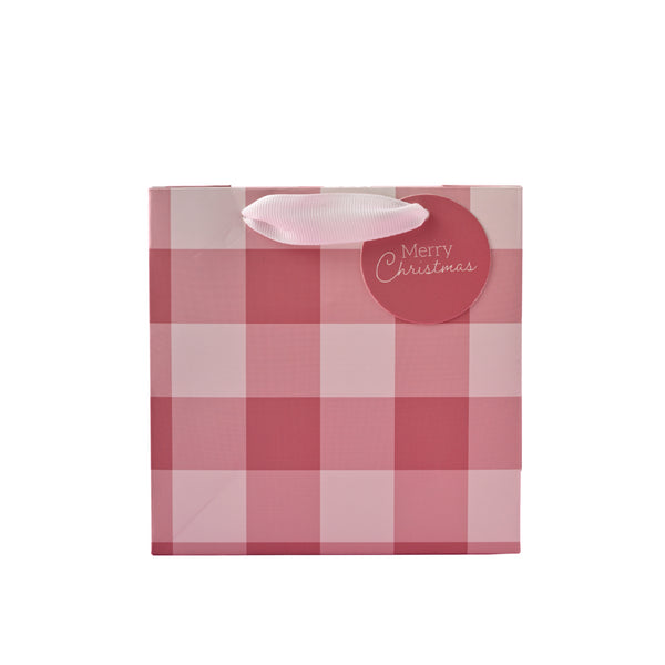 Kaisercraft Christmas Square Gift Bag - Red Gingham