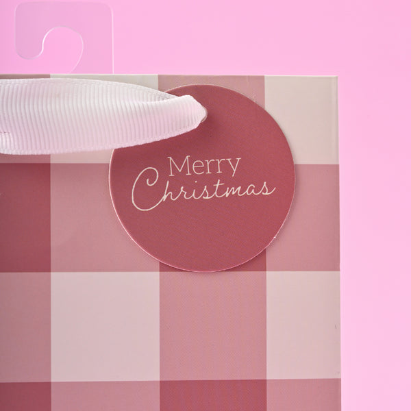 Kaisercraft Christmas Square Gift Bag - Red Gingham