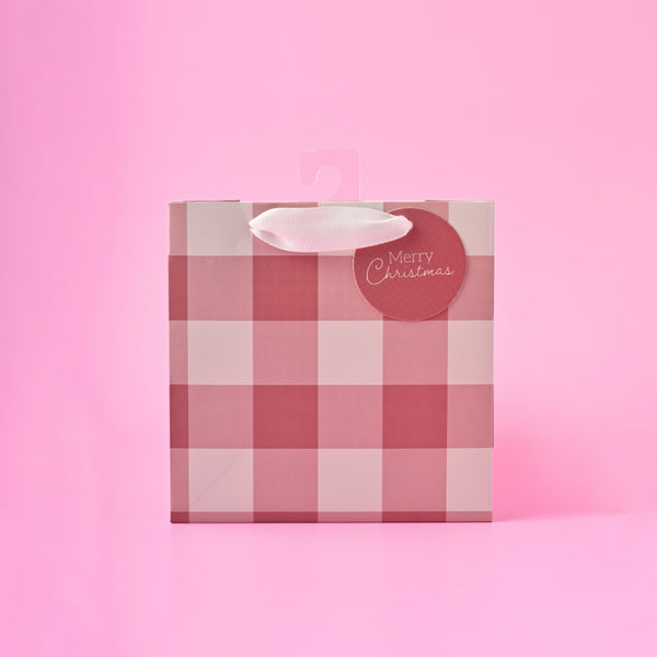 kaisercraft Christmas Square Gift Bag - Red Gingham