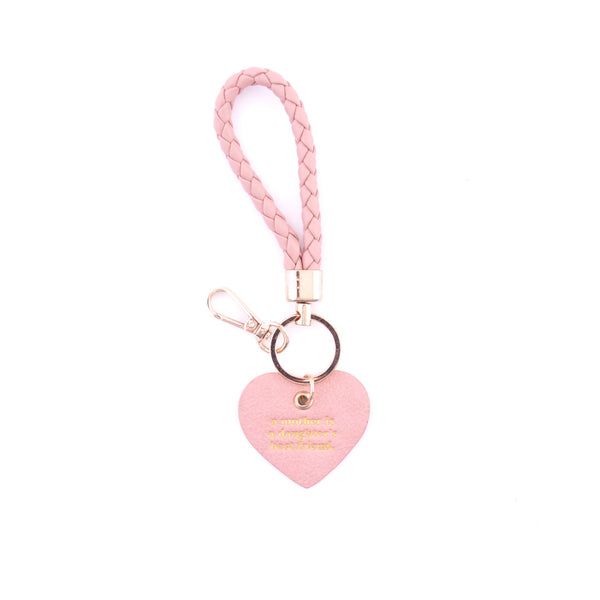 kaisercraft Faux Leather Woven Key Ring - Pink
