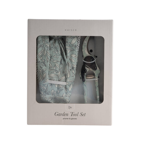 kaisercraft Garden Tools Pruner & Gloves - Leafy Green