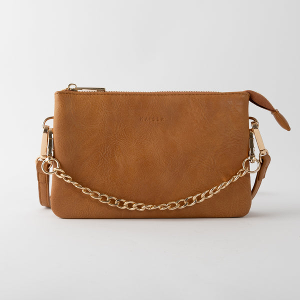 kaisercraft Golden Multi-Gusste Side Bag - TAN