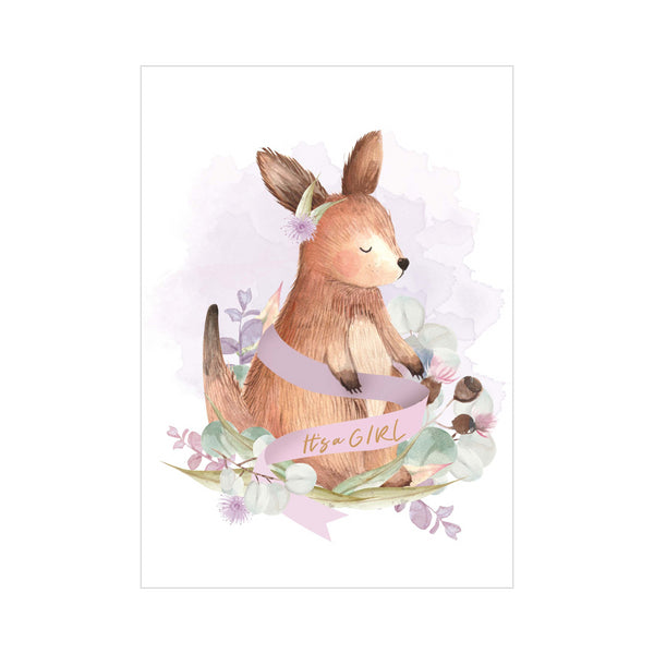 kaisercraft Greeting Card BABY - ITS A GIRL