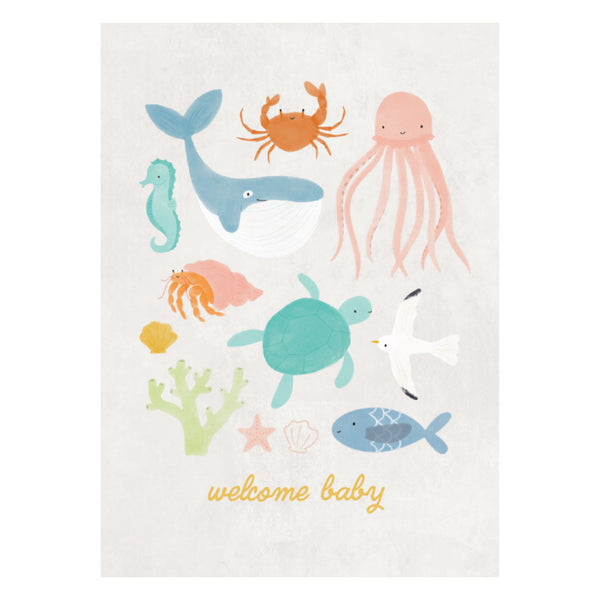 kaisercraft Greeting Card - Bubbles - Sea Friends