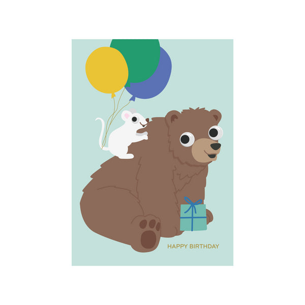 kaisercraft Greeting Card Googly Friends - Bear