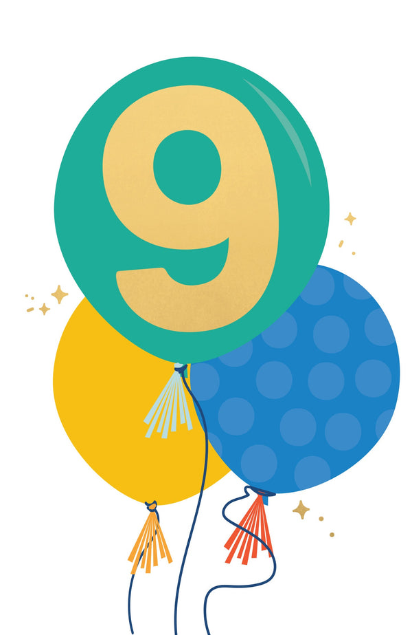 kaisercraft Greeting Card Party Time - Balloons Nine