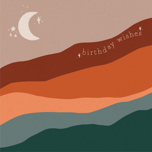 kaisercraft Greeting Card Rust - Moon Birthday