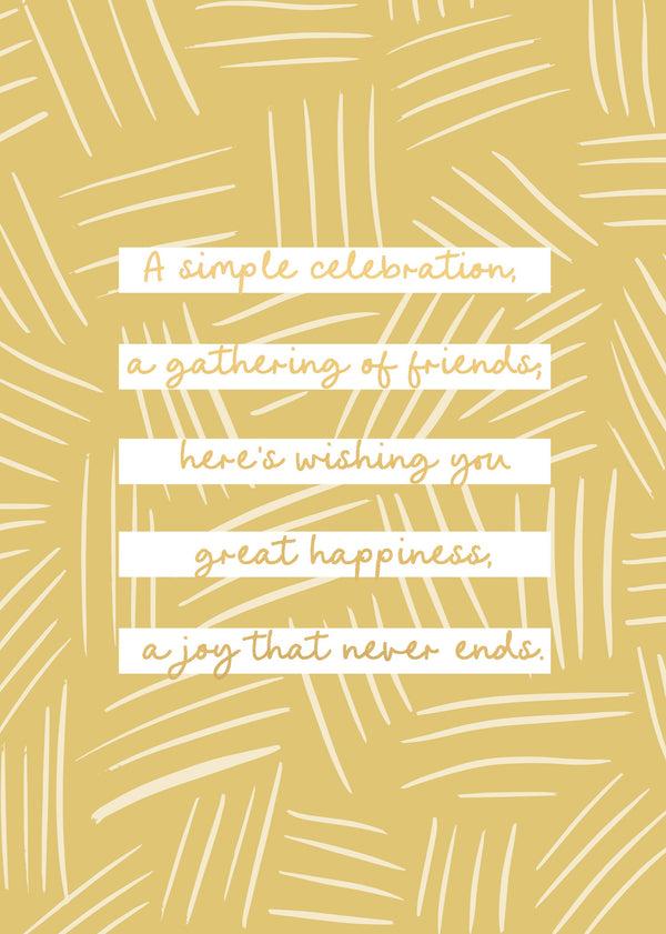 kaisercraft Greeting Card SUNSHINE - JOY