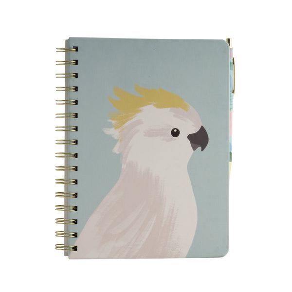 kaisercraft Hardcover Notebook & Pen - Cockatoo