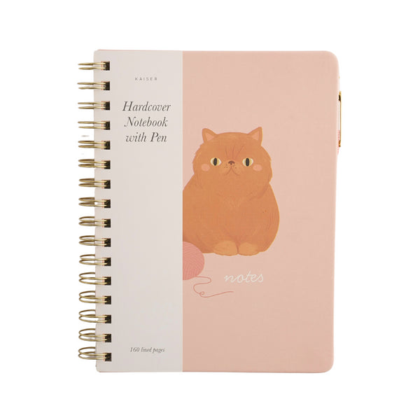 kaisercraft Hardcover Notebook With Pen - Cute Cat