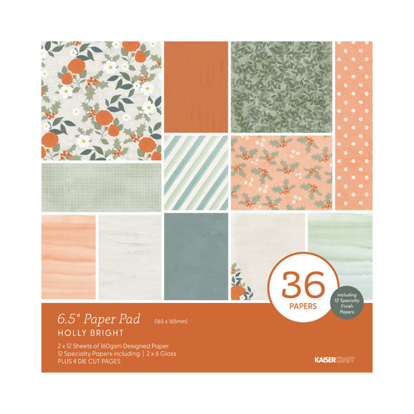 kaisercraft Holly Bright 6.5 Paper Pad