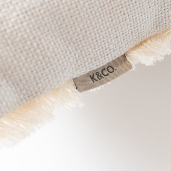 Kaisercraft K&Co Cushion - NATURAL TASSEL EDGE
